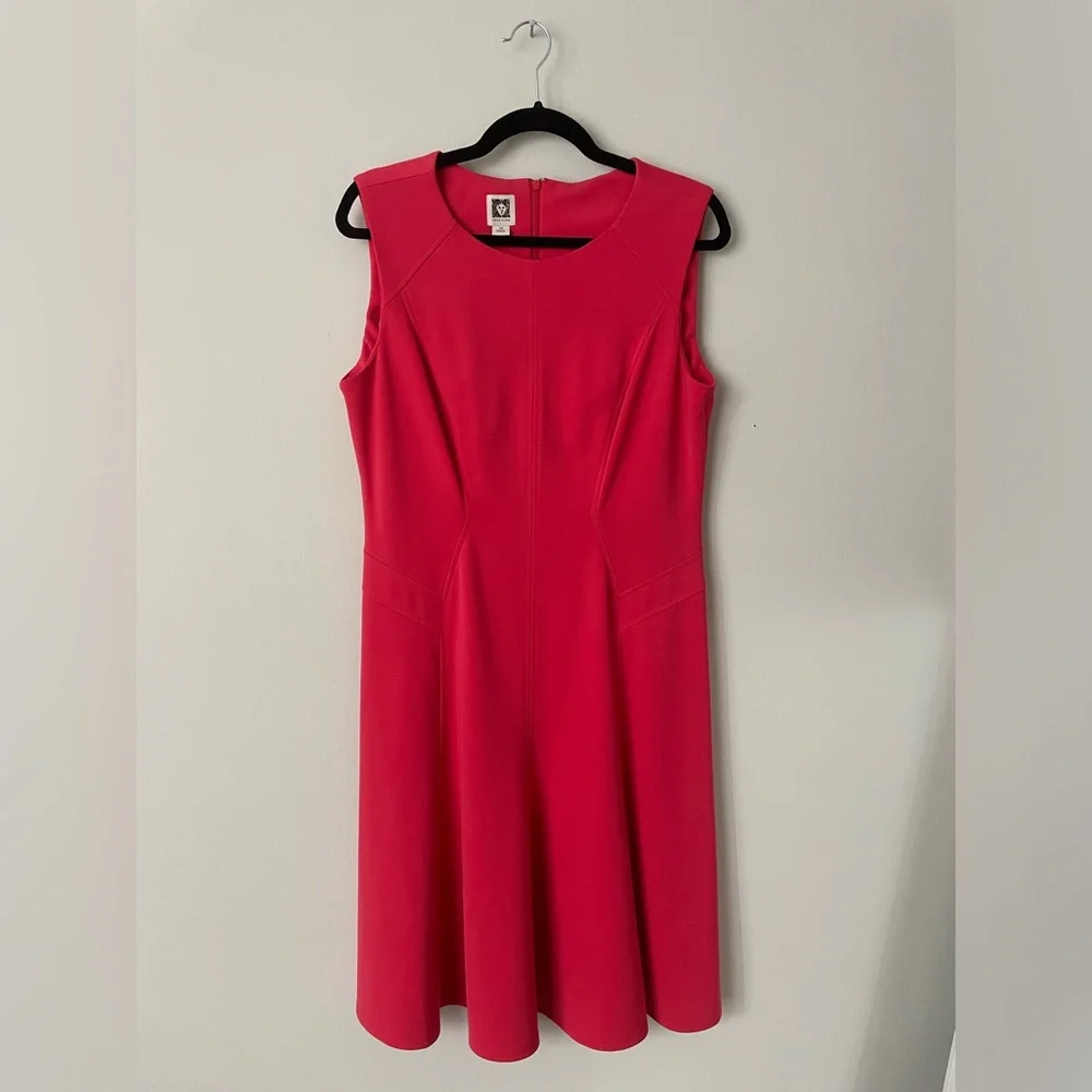 Anne Klein Business Formal Red Dress Size 12 - Picture 1 of 3